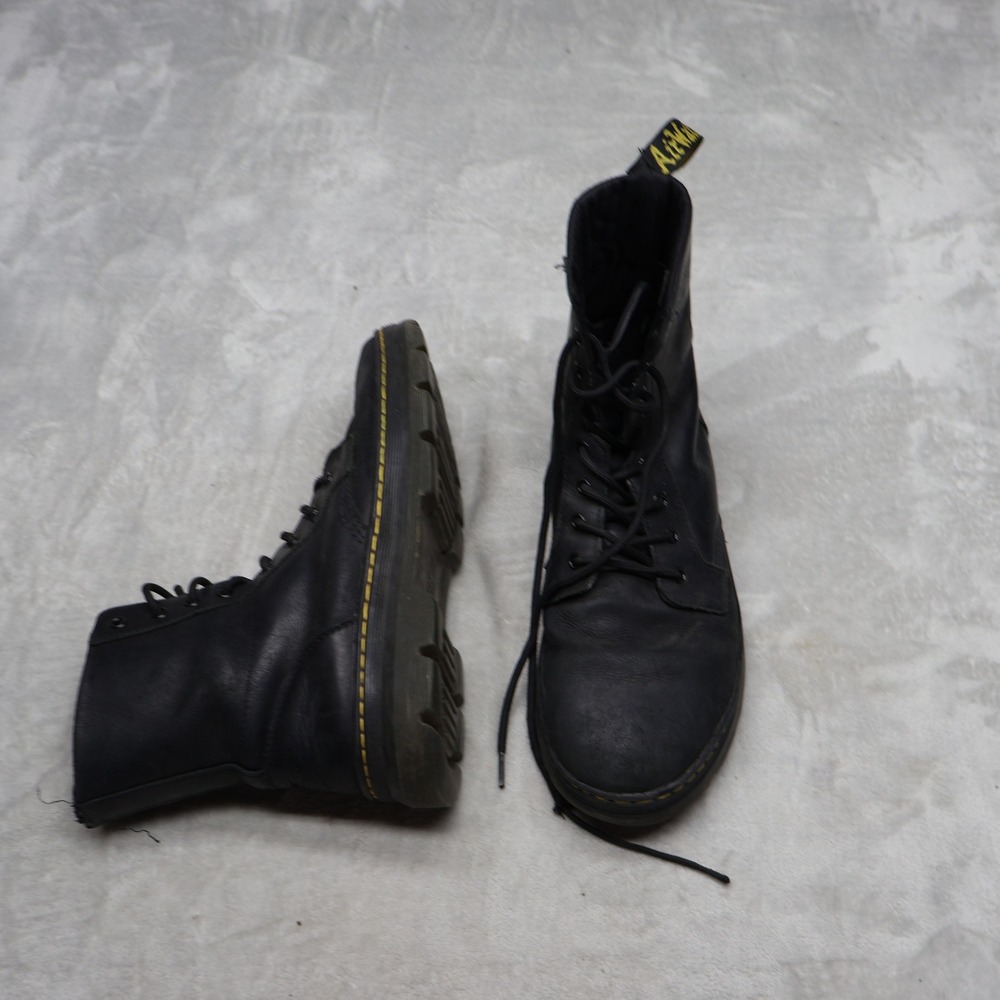 Dr. Martens Mens 13 Boots Black Combs Leather Tactical Utility Rugged Combat